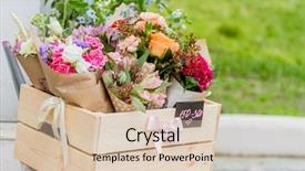  Presentation with diversity bright colors - PPT theme enhanced with flower market bright vivid colorful background and a lemonade colored foreground