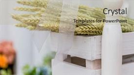  Presentation with colorful flower - Slide deck featuring flower market bright vivid colorful fresh flowers background and a mint green colored foreground