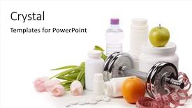  Presentation with nutrition supplements - Presentation design consisting of  background and a  colored foreground