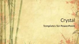  Presentation with antique paper texture - Audience pleasing slides consisting of flower pattern - bamboo and plum blossom backdrop and a blonde colored foreground