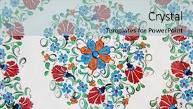  Presentation with pattern - Audience pleasing presentation consisting of flower pattern - decorative plate backdrop and a light blue colored foreground