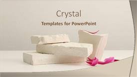  Presentation with stones - Slide set consisting of flower-petal-and-stones-platform background and a lemonade colored foreground