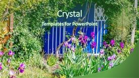  Presentation with home garden - Colorful presentation enhanced with flower plot - beautiful home garden allotment backdrop and a  colored foreground