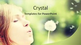  Presentation with pollen - Amazing slide set having flower pollen - blonde sits in park backdrop and a soft green colored foreground