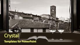  Presentation with wine book - Slides having flower pot book wine background and a tawny brown colored foreground