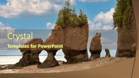  Presentation with flower pots - Slide set enhanced with flower-pots-at-hopewell-cape background and a tawny brown colored foreground