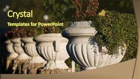  Presentation with flower pots - Beautiful presentation featuring flower pots backdrop and a tawny brown colored foreground