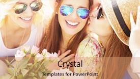  Presentation with 50th surprise birthday - Amazing presentation design having flower power - picture of a group backdrop and a coral colored foreground