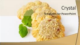  Presentation with peanut butter - Slide set enhanced with flower-shaped spritz cookies background and a yellow colored foreground