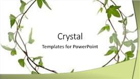  Presentation with white flower frame - Slide set featuring flower vines - frame of green ivy plant background and a white colored foreground