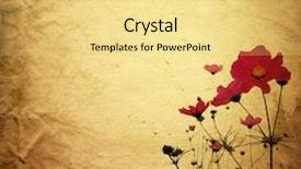  Presentation with flower vintage - Beautiful PPT theme featuring flower vintage paper background backdrop and a blonde colored foreground