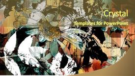  Presentation with watercolor red - Presentation enhanced with flowergraphics - art graphic and watercolor autumn background and a tawny brown colored foreground