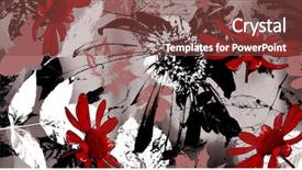  Presentation with sketching - PPT theme having flowergraphics - art graphic and watercolor autumn background and a tawny brown colored foreground