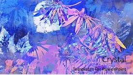  Presentation with autumn blue - Colorful theme enhanced with flowergraphics - art graphic and watercolor autumn backdrop and a  colored foreground