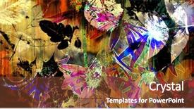  Presentation with red gold black - Theme featuring flowergraphics - art graphic and watercolor autumn background and a tawny brown colored foreground