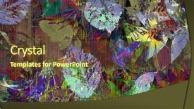  Presentation with gold leaves - Beautiful slides featuring flowergraphics - art graphic and watercolor autumn backdrop and a tawny brown colored foreground