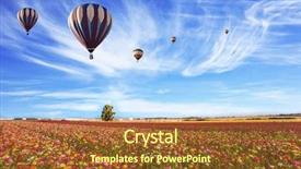  Presentation with ecotourism - Amazing presentation theme having sky the concept of active backdrop and a tawny brown colored foreground