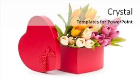  Presentation with white flowers of jasmine - Theme with flowers and gift box isolated background and a  colored foreground