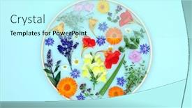  Presentation with psoriasis - Slide deck with flowers-and-herbs-for-natural background and a cool aqua colored foreground