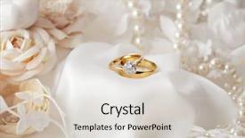  Presentation with wedding rings - Slide deck consisting of flowers and wedding rings background and a light gray colored foreground