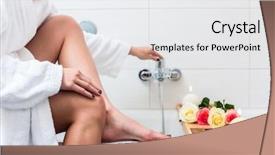  Presentation with fragrance - Amazing PPT layouts having flowers candles and fragrance oil backdrop and a white colored foreground