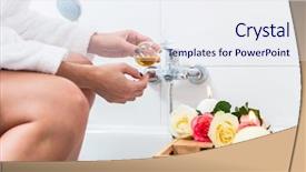  Presentation with fragrance - Cool new slide set with flowers candles and fragrance backdrop and a sky blue colored foreground