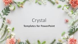  Presentation with leaves flat lay - Beautiful PPT layouts featuring flowers-composition-made-of-coral backdrop and a white colored foreground