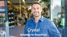  Presentation with think outside the box graphics - Amazing PPT theme having self focused - portrait of confident man standing backdrop and a teal colored foreground