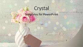  Presentation with flowers vase - Beautiful slide set featuring flowers in a white vase backdrop and a  colored foreground