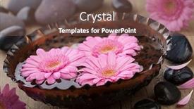  Presentation with aromatherapy - Cool new slide set with flowers in bowl for aromatherapy backdrop and a tawny brown colored foreground