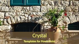  Presentation with flowers vase - PPT theme enhanced with flowers in clay vase next background and a tawny brown colored foreground