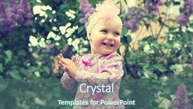  Presentation with beautiful spring flowers - Theme featuring flowers in spring park child background and a ocean colored foreground