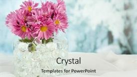  Presentation with flowers vase - Slides with  background and a  colored foreground