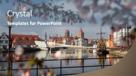  Presentation with poland - PPT theme with flowers-of-trees-blooming background and a seafoam green colored foreground