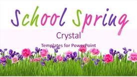  Presentation with white flowers - Slide set featuring flowers on white background additional background and a  colored foreground