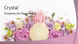  Presentation with white flowers - Cool new PPT theme with flowers on white background festive backdrop and a white colored foreground