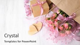  Presentation with valentines day - Slide deck enhanced with flowers st valentines day background background and a white colored foreground