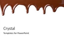  Presentation with hot chocolate - Amazing PPT theme having flowing hot chocolate isolated backdrop and a  colored foreground