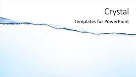  Presentation with waves - Beautiful presentation design featuring smooth line - closeup of water waves isolated backdrop and a white colored foreground