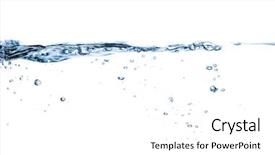  Presentation with waves - Amazing presentation theme having smooth line - closeup of water waves isolated backdrop and a white colored foreground