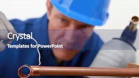  Presentation with soldering - Theme enhanced with jumpsuit is soldering a copper background and a ocean colored foreground