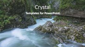  Presentation with river flowing - Colorful PPT layouts enhanced with flowing-river-vintgar-gorge-slovenia backdrop and a tawny brown colored foreground