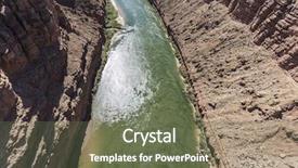  Presentation with river flowing - Beautiful PPT theme featuring flowing slit in the colorado river near page arizona backdrop and a tawny brown colored foreground