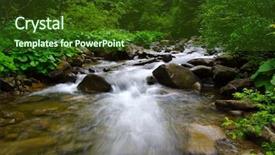  Presentation with river flowing - Colorful slides enhanced with flowing through the green forest backdrop and a tawny brown colored foreground