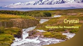  Presentation with flat - Colorful presentation enhanced with flows among the flat tundra backdrop and a tawny brown colored foreground