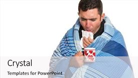  Presentation with germs - Audience pleasing presentation theme consisting of flu allergy germs cold backdrop and a white colored foreground