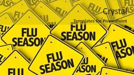  Presentation with season - Slide deck with flu season background and a gold colored foreground