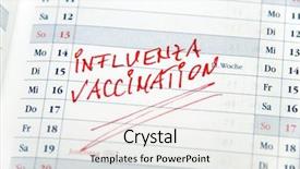  Presentation with influenza - Slides consisting of flu shot - note influenza vaccination in english background and a white colored foreground