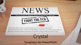  Presentation with shot - Audience pleasing slide deck consisting of flu shot message against overhead backdrop and a coral colored foreground