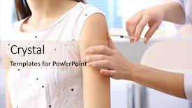  Presentation with vaccination - PPT layouts consisting of flu vaccine - vaccination background and a  colored foreground